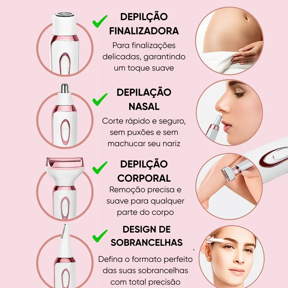 Kit Depilador DermaGlow - Lançamento (Compre 1 Leve 4) + BRINDES